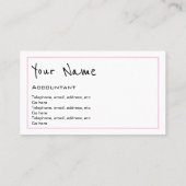 "Echoes" Accountant Visitekaartjes (Achterkant)