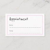 "Echoes" Dentist Appointards Afsprakenkaartje (Achterkant)