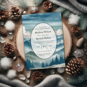 Echoes door de Misty Pines bruiloft Kaart