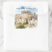 Echoes of Antiquity, Bewaker van de Akropolis Vierkante Sticker (Tas)