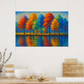 Echoes of Color Landscape Poster (Keuken)