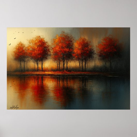 Echoes of Emberlight Landscape Poster (Voorkant)