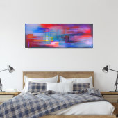 "Echoes of Geometry" Hedendaagse Abstracte kunst Canvas Afdruk (Insitu (Slaapkamer))