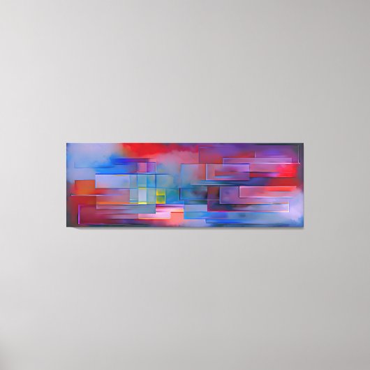 "Echoes of Geometry" Hedendaagse Abstracte kunst Canvas Afdruk (Voorkant)