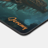 Echoes of the Deep: Steampunk Onderzeebootfantasie Bureaumat (Hoek)