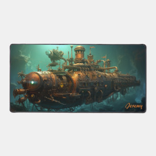 Echoes of the Deep: Steampunk Onderzeebootfantasie Bureaumat