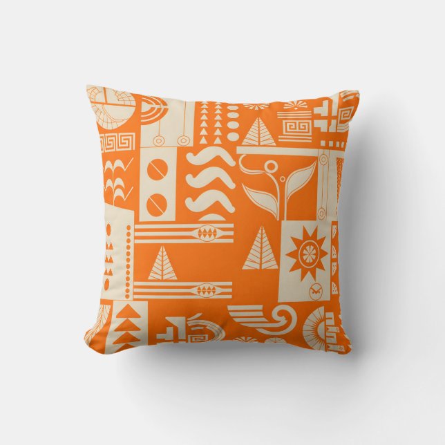 Echoes van de Tribe Abstract Boho Classic Kussen (Voorkant)