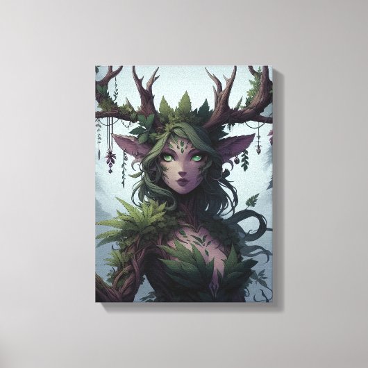 Echoes van het betoverde bos canvas afdruk (Voorkant)