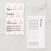 "Echoes" Yoga Instructor Price Cards Visitekaartje (Voorkant / Achterkant)