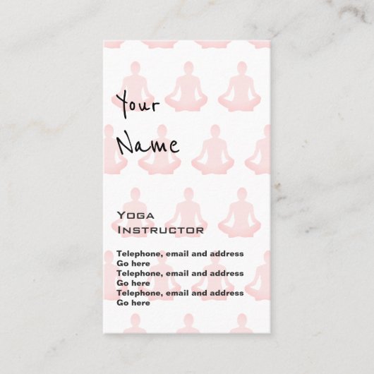 "Echoes" Yoga Instructor Price Cards Visitekaartje (Voorkant)