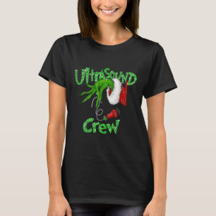 Echografie bemanning Sonograaf Prettig Kerstfeest T-shirt