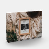 Echografie Boho rustieke zwangerschap aankondiging Fotoblokken (Links)