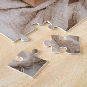 Echografie Boho rustieke zwangerschap aankondiging Legpuzzel (Zijkant)