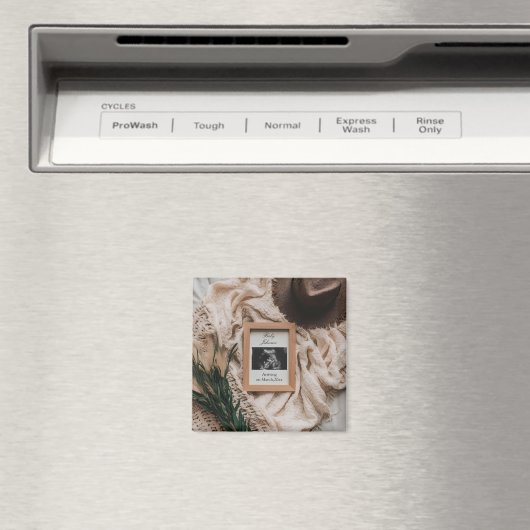 Echografie Boho rustieke zwangerschap aankondiging Magneet (Insitu (Vaatwasser))