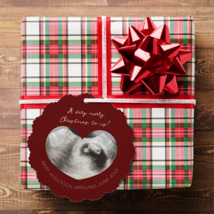 Echografie Sonogram Aankondiging Papier Ornament
