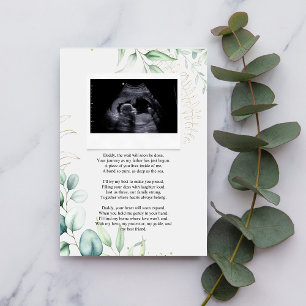 Echografie Sonogram Bump Gedicht aan papa Kaart