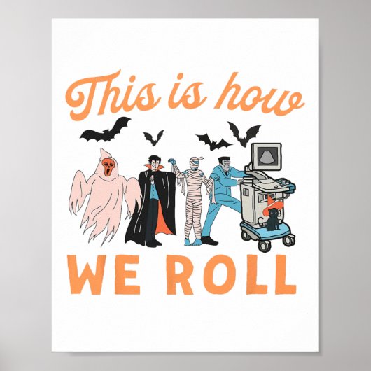 Echografie Tech Ghosts Vascular Tech Sonograaf H Poster (Voorkant)