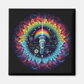 echografisch-kleurige ultrasone golven-fysica magneet (Voorkant)