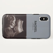 Echografische foto Dusty Blue Monogram Case-Mate iPhone Case (Achterkant (horizontaal))