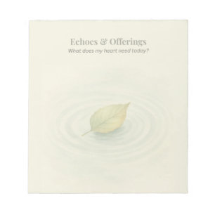 Echo's en aanbiedingen dagelijkse reflectie notitieblok
