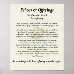 Echo's en aanbiedingen Pond Side Ritual Poster