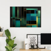 Echo's van de Geometrie Poster (Thuiskantoor)