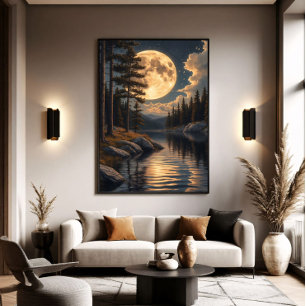 Echo's van de Gouden Maan Canvas Afdruk