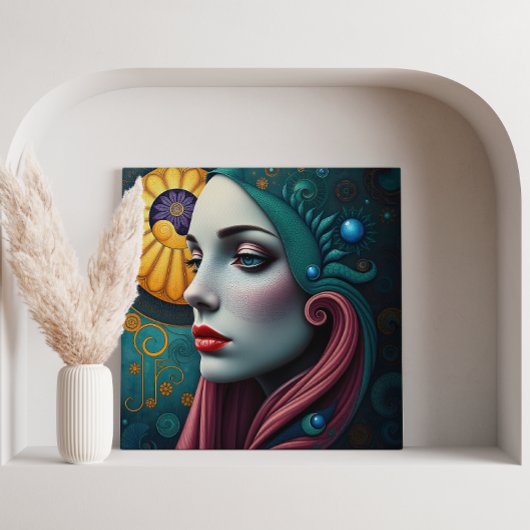Echo's van de kosmos canvas afdruk