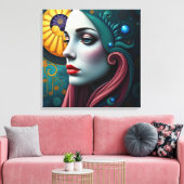 Echo's van de kosmos canvas afdruk (Insitu (Woonkamer))