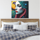 Echo's van de kosmos canvas afdruk (Insitu (Slaapkamer))