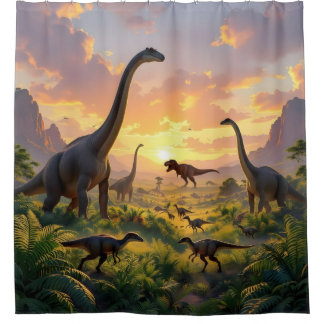 Echo's van de Oude Wereld – Prehistorische Fantasi Douchegordijn