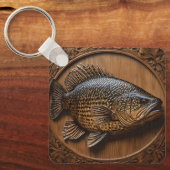 Echo's van de rivier: Murray Cod Wood Print, Sleutelhanger (Voorkant)