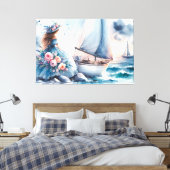 Echo's van het Getij Canvas Afdruk (Insitu (Slaapkamer))
