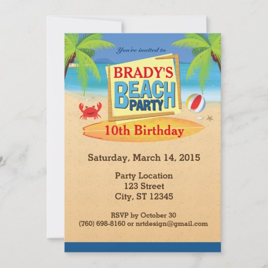 Échouez la partie 5" x 7" des invitations (Devant)