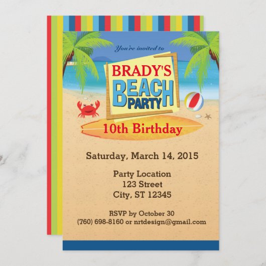 Échouez la partie 5" x 7" des invitations (Devant / Derrière)