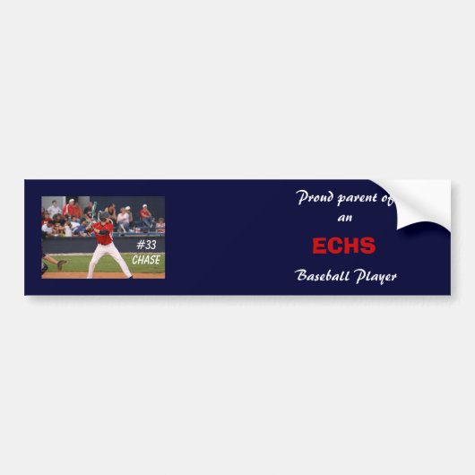 ECHS Baseball Bumpersticker (gepersonaliseerd) (Voorkant)