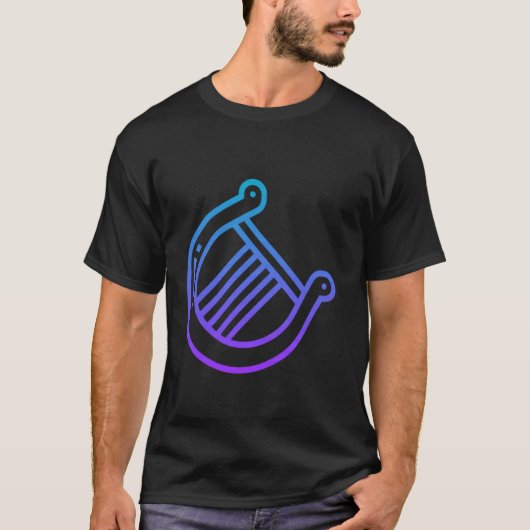 Echt als een Lyre snaarinstrument T-shirt (Voorkant)