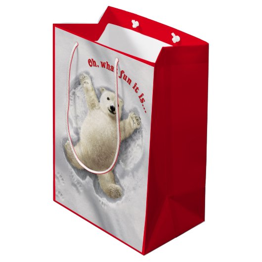 Echt Big Snow Angel Medium Cadeauzakje (Achterkant Gekanteld)