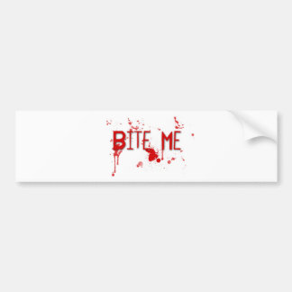 Echt bloed "Bite me" Bumpersticker