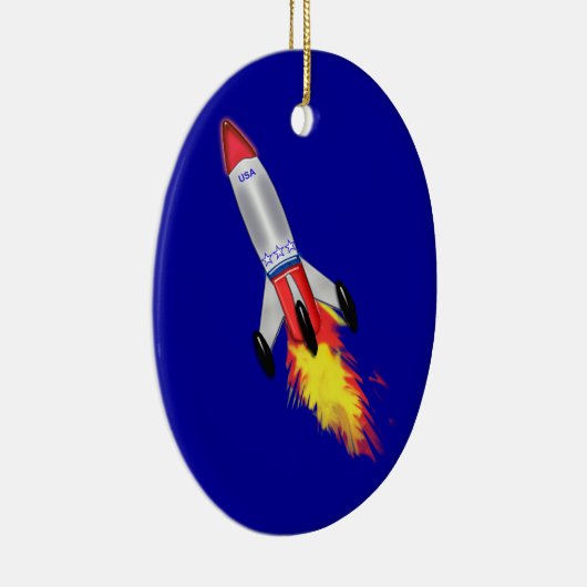 Echt Cool Rocket Keramisch Ornament (Rechts)