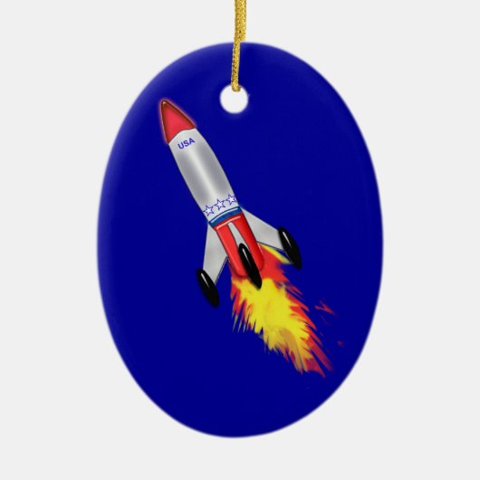 Echt Cool Rocket Keramisch Ornament (Voorkant)