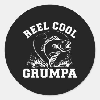 Echt Coole Grumpa Voor Visgrootvader Ronde Sticker
