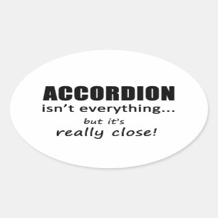 Echt dichtbij Accordion Ovale Sticker