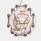 Echt een coole verpleegkundige keramisch ornament (Links)