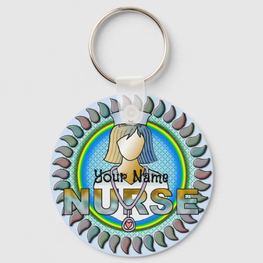 Echt een coole verpleegster sleutelhanger (Voorkant)