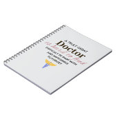 Echt een geweldige dokter - waardering notitieboek (Linkerzijde)