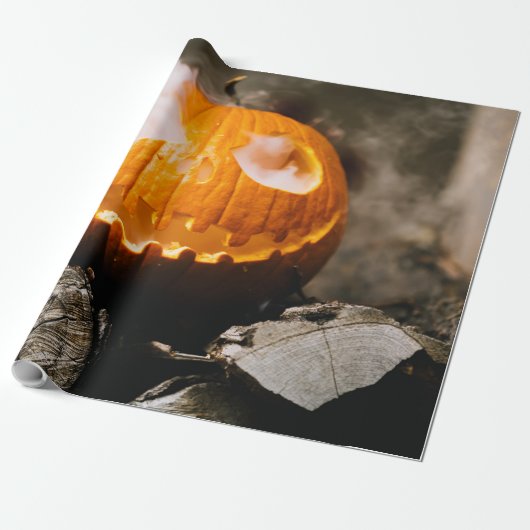 Echt een Jack-O-Lantern Cadeaupapier (Uitgerold)