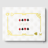 Echt Folie Wit Casino Las Vegas Poker Bruiloft Gastenboek (Achterkant)