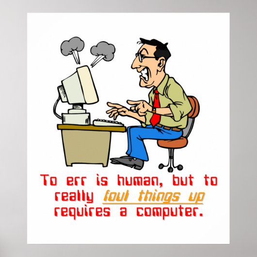 Echt fout is Computer (1) Poster (Voorkant)