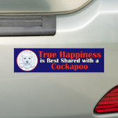 Echt geluk met een Cockapoo Bumpersticker (Op auto)